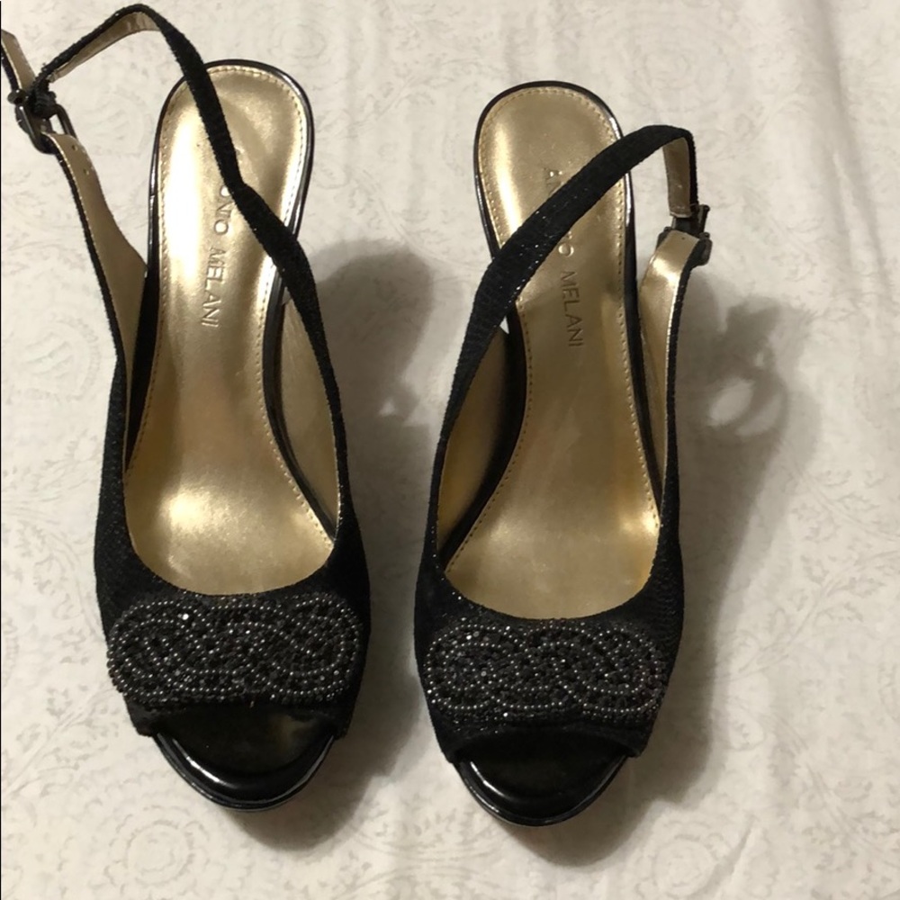 ANTONIO MELALI BLACK HEELS